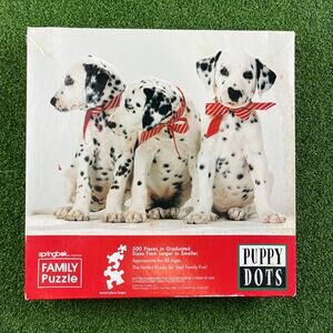 Springbok Family Puzzle Puppy Dots 500 Piece Jigsaw Puzzle Dalmatian Puppies